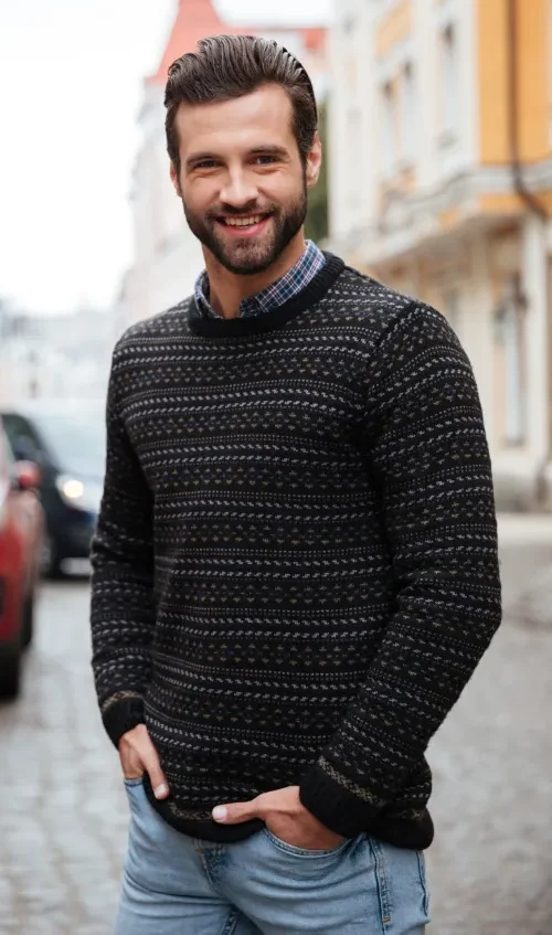 Portrait Smiling Bearded vehicle