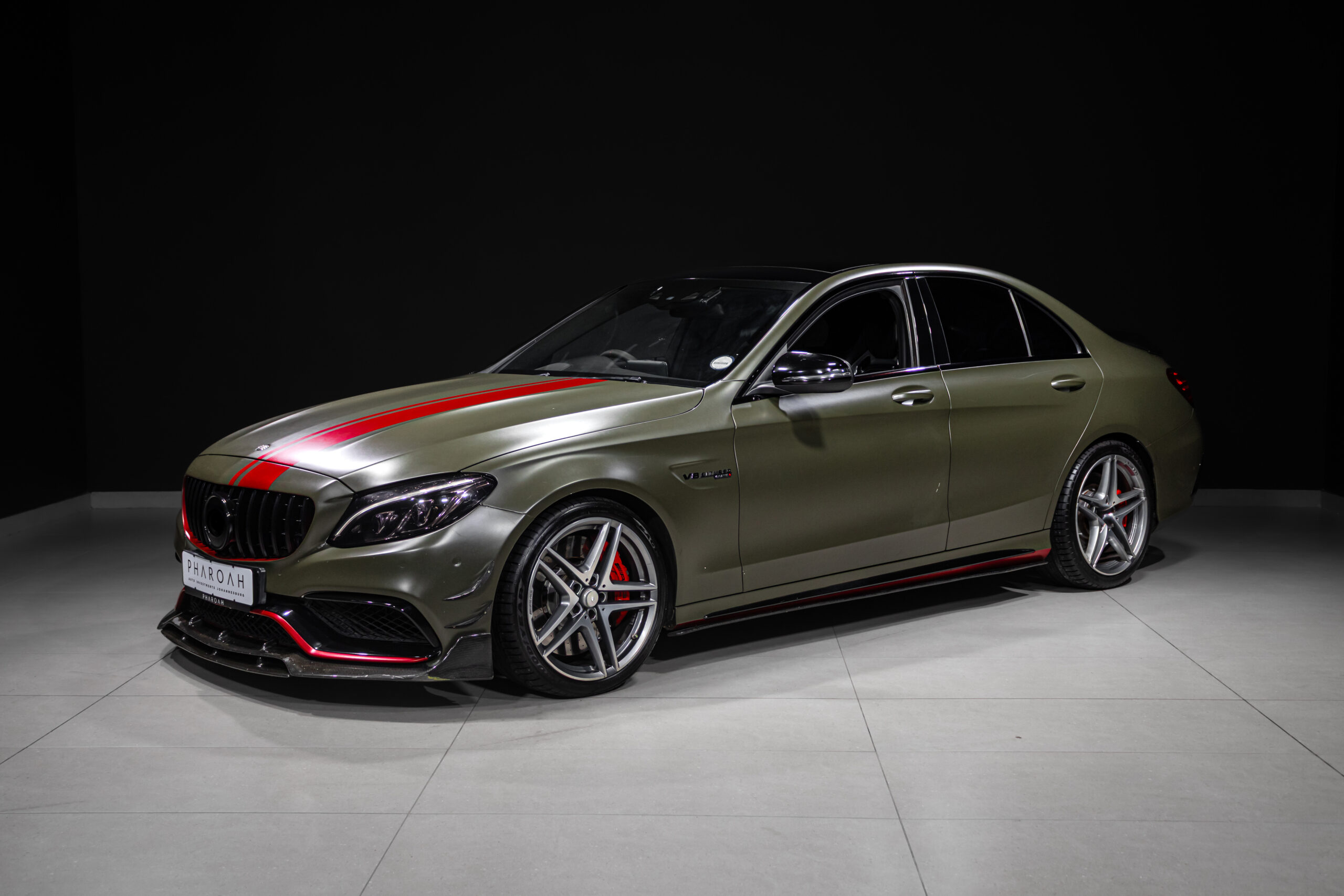 Luxury Mercedes sedan with a for sale at Pharoah Group Bryanston