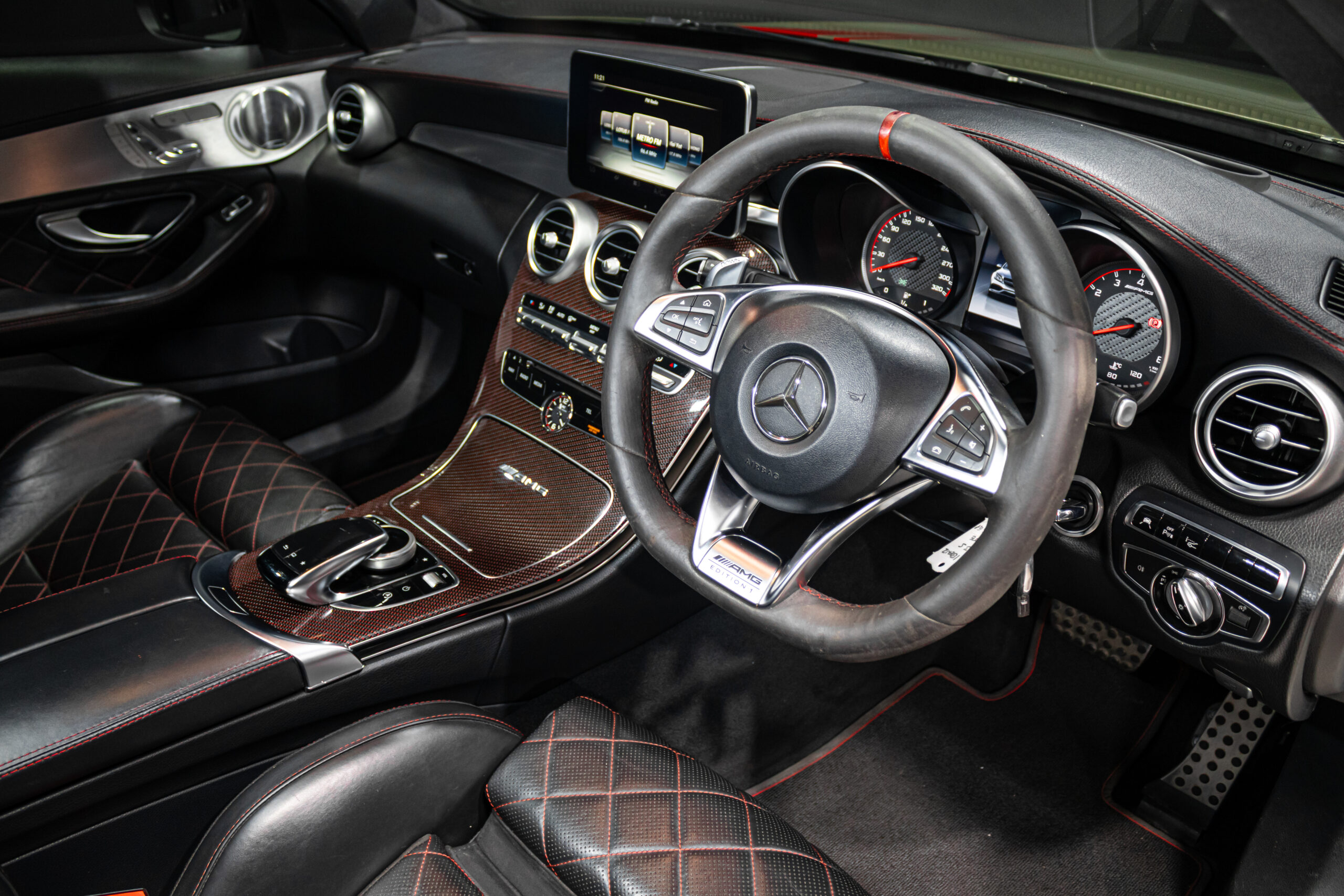 Mercedes steering wheel. at Pharoah Group Sandton showroom
