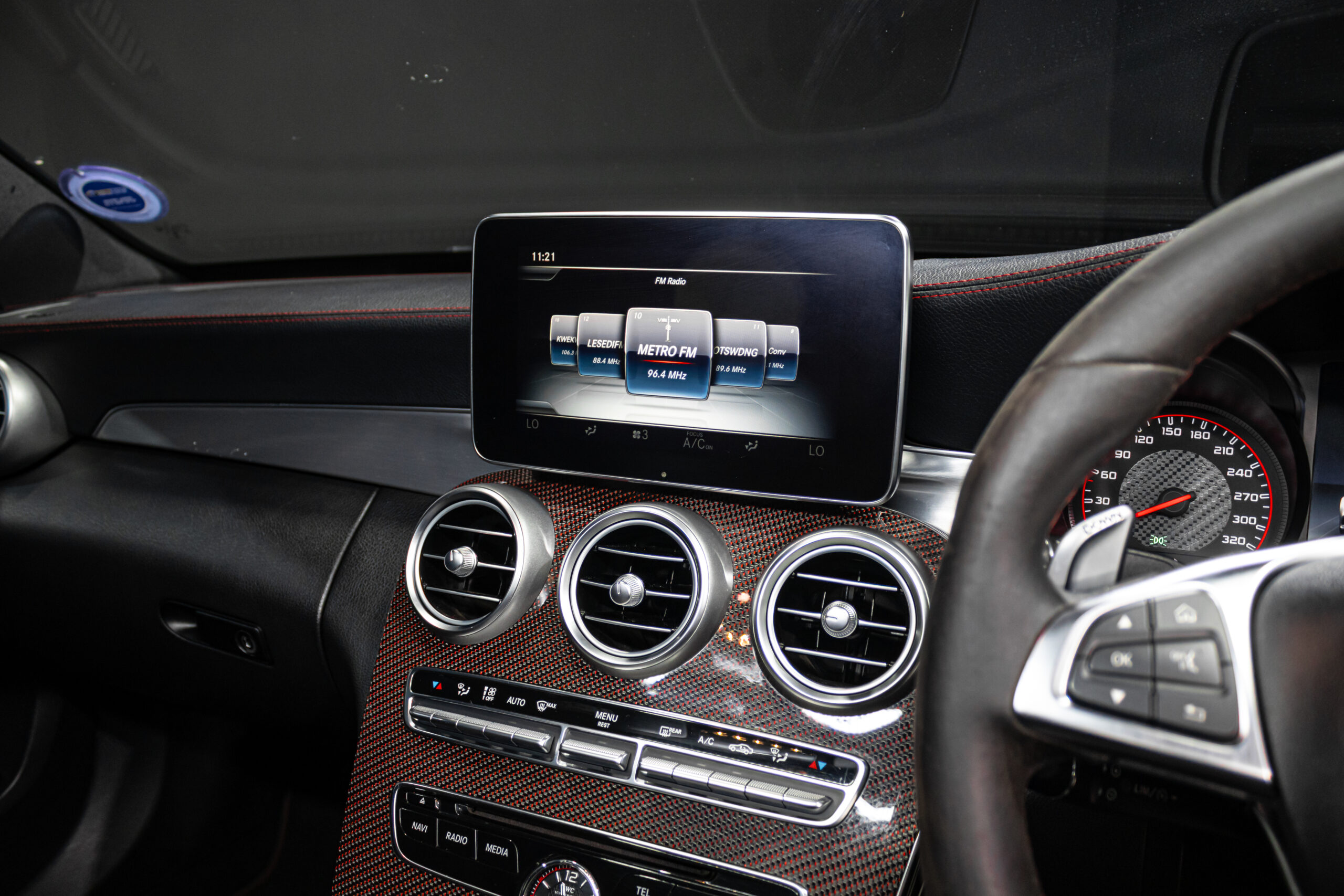 Mercedes Benz car interior at Pharoah Group Sandton showroom