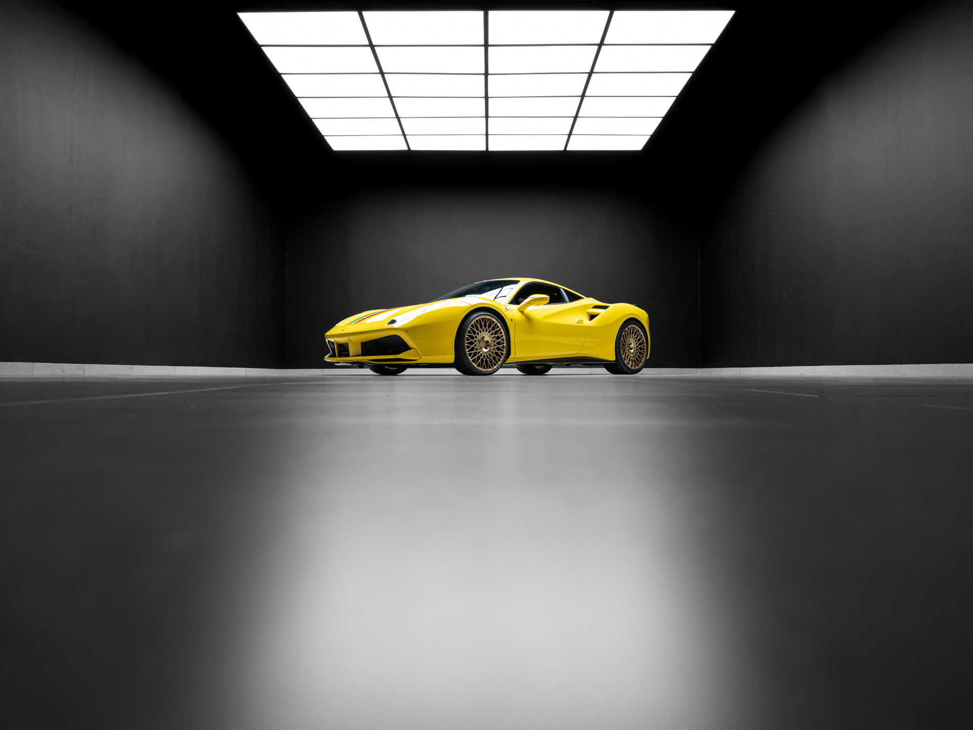 ferrari 488 yellow 2