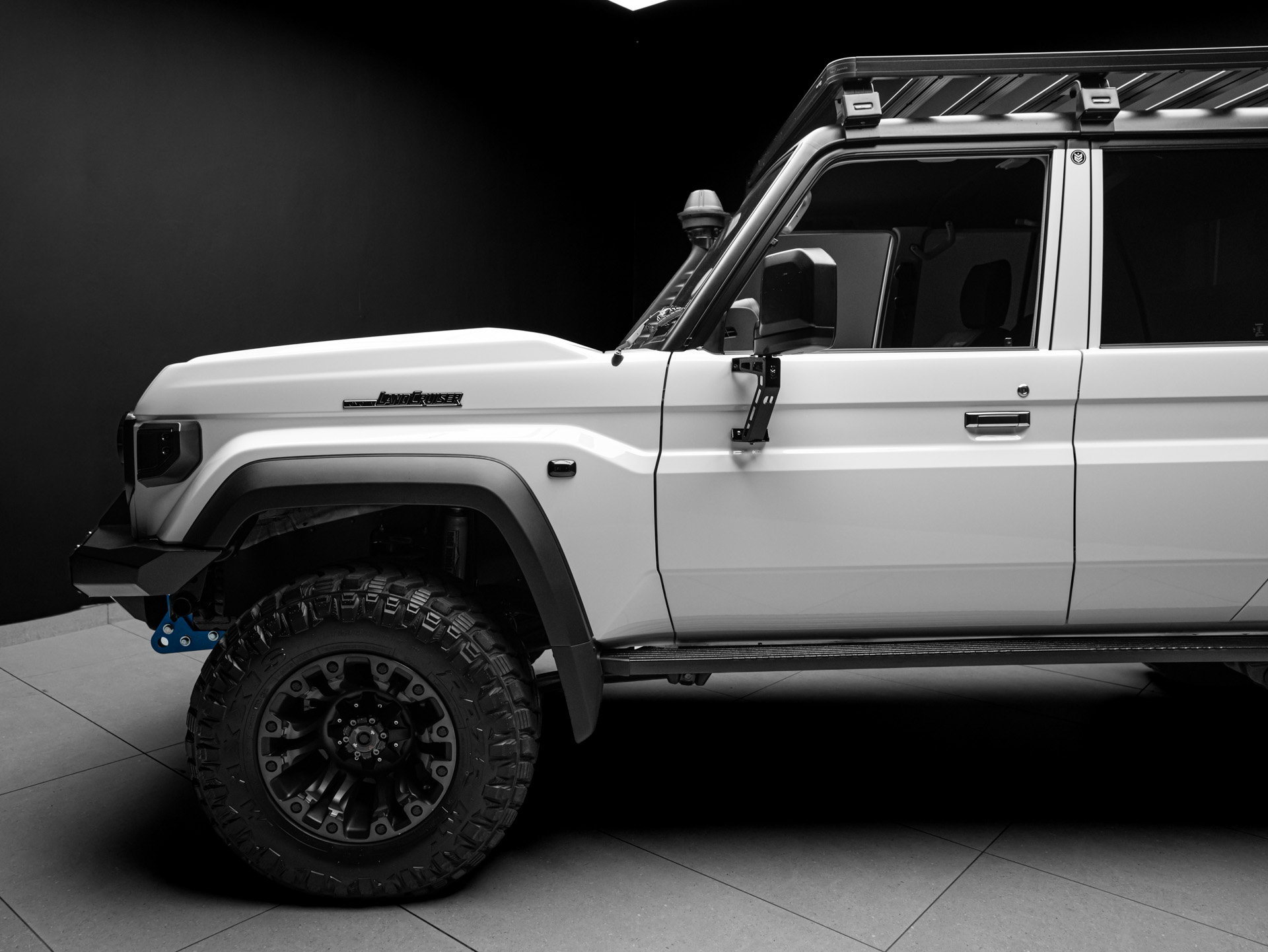 white toyota land cruiser lc79 3