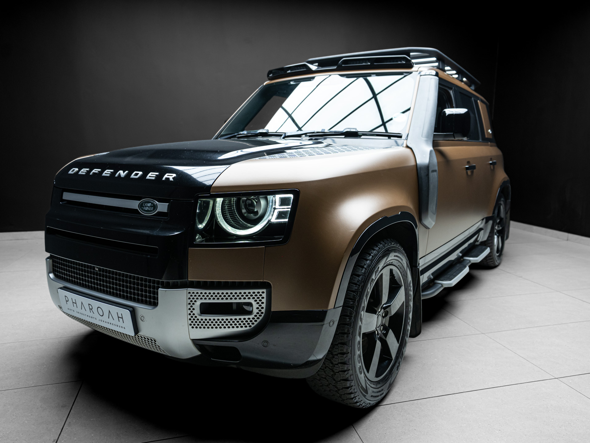 brown land rover defender d300 7