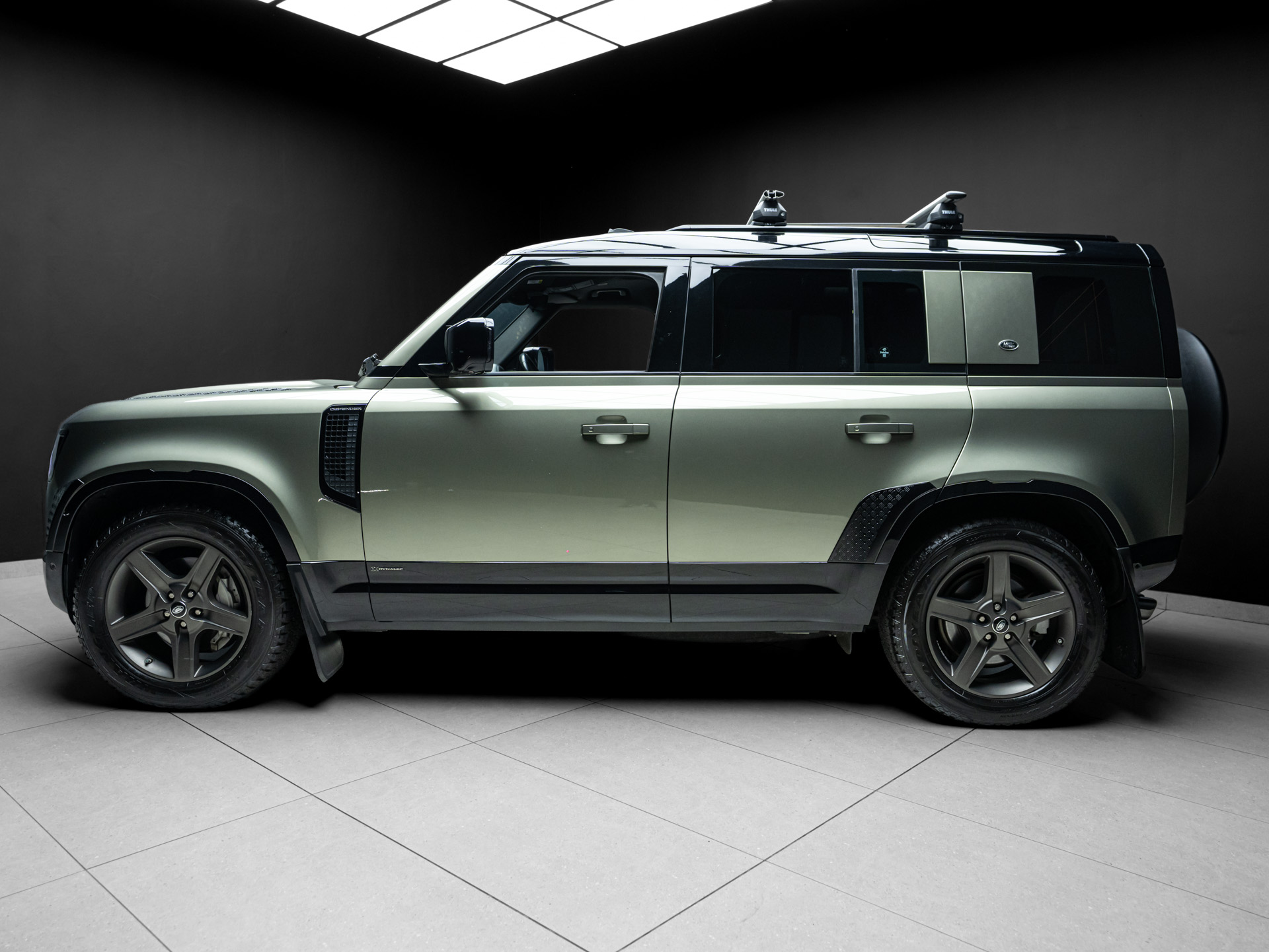 green land rover defender 2