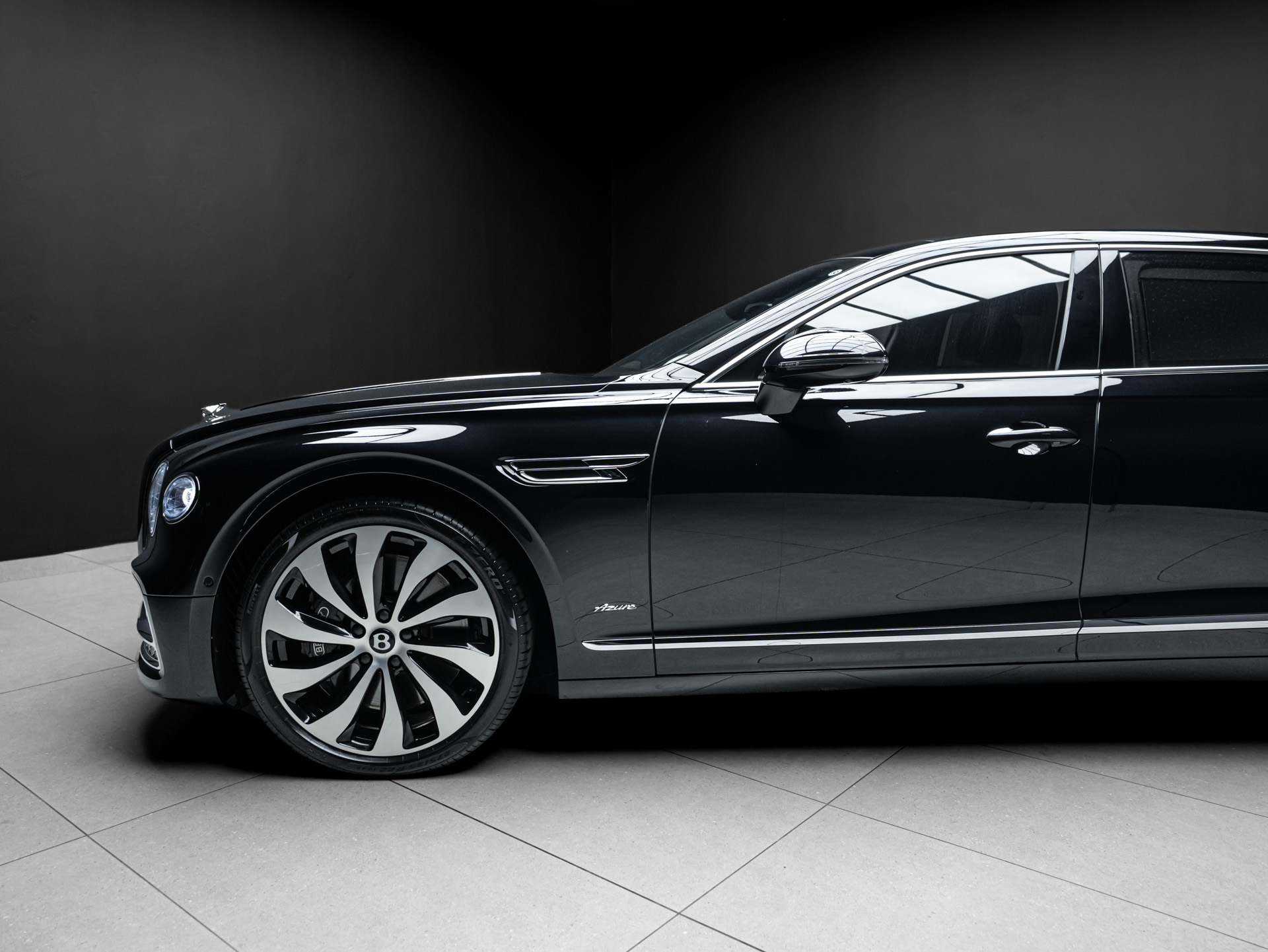 navy blue bentley flying spur azure 3