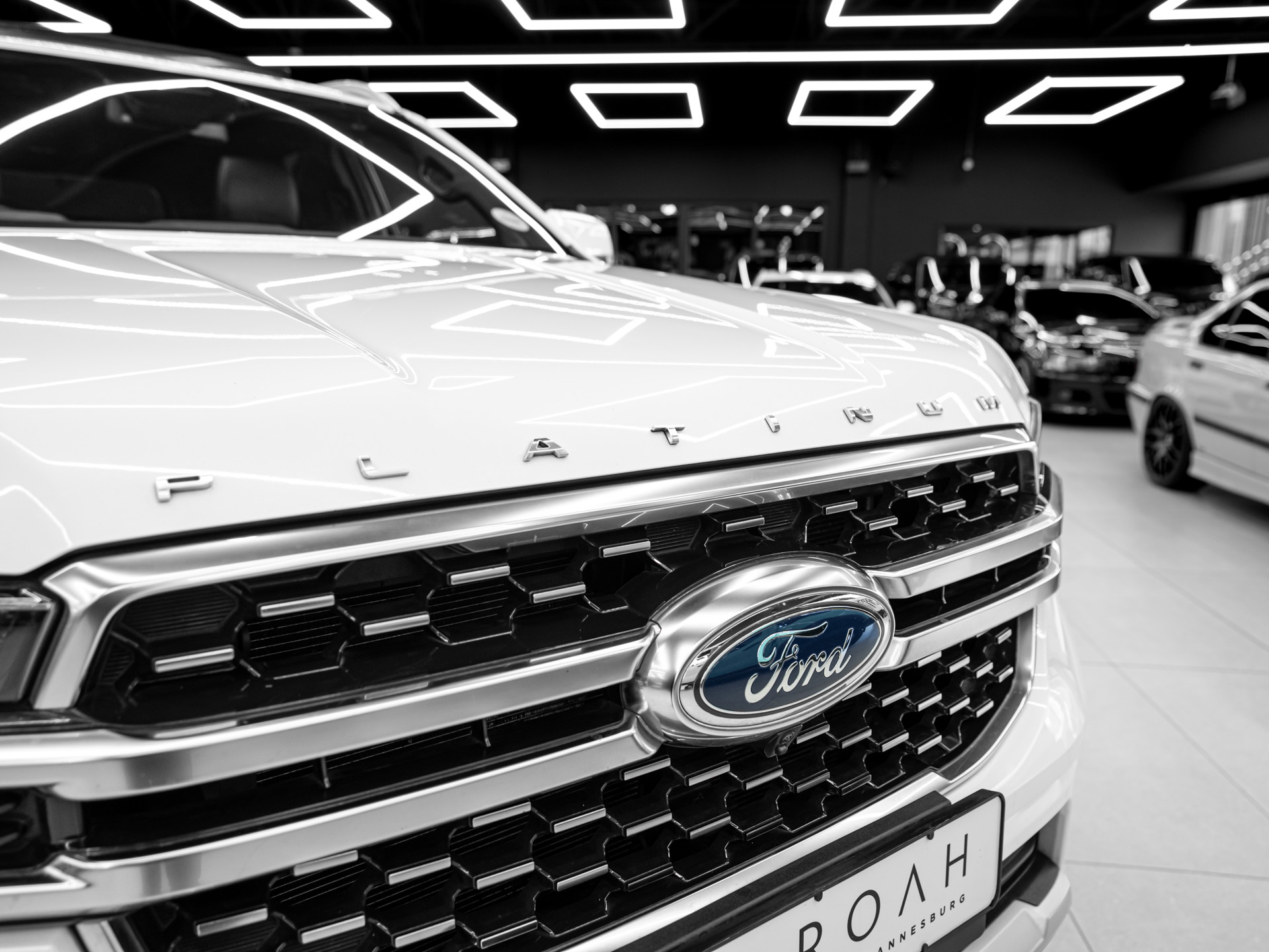 white ford everest platinum 6